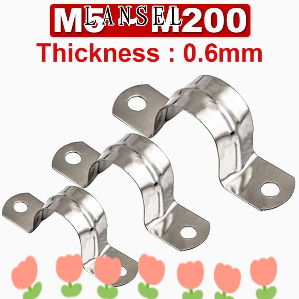 LANSEL1 10 ชิ้นคลิปขี่, ยึดหัวเข็มขัดประปากระชับ Horseback ท่อ Clamp, ห่วงคอทนทาน M5-M100 5 มม.-100 