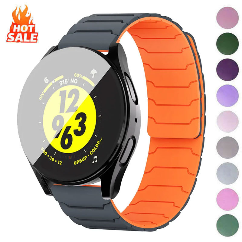 สายรัดซิลิโคน + เคสป้องกันสําหรับ Samsung Galaxy Watch 8/8 Classic 7 6 5 4 5pro 40 มม.44 มม.45 มม.46 มม.เต็มหน้าจอ TPU Soft Shell + Magnetic Sport Band
