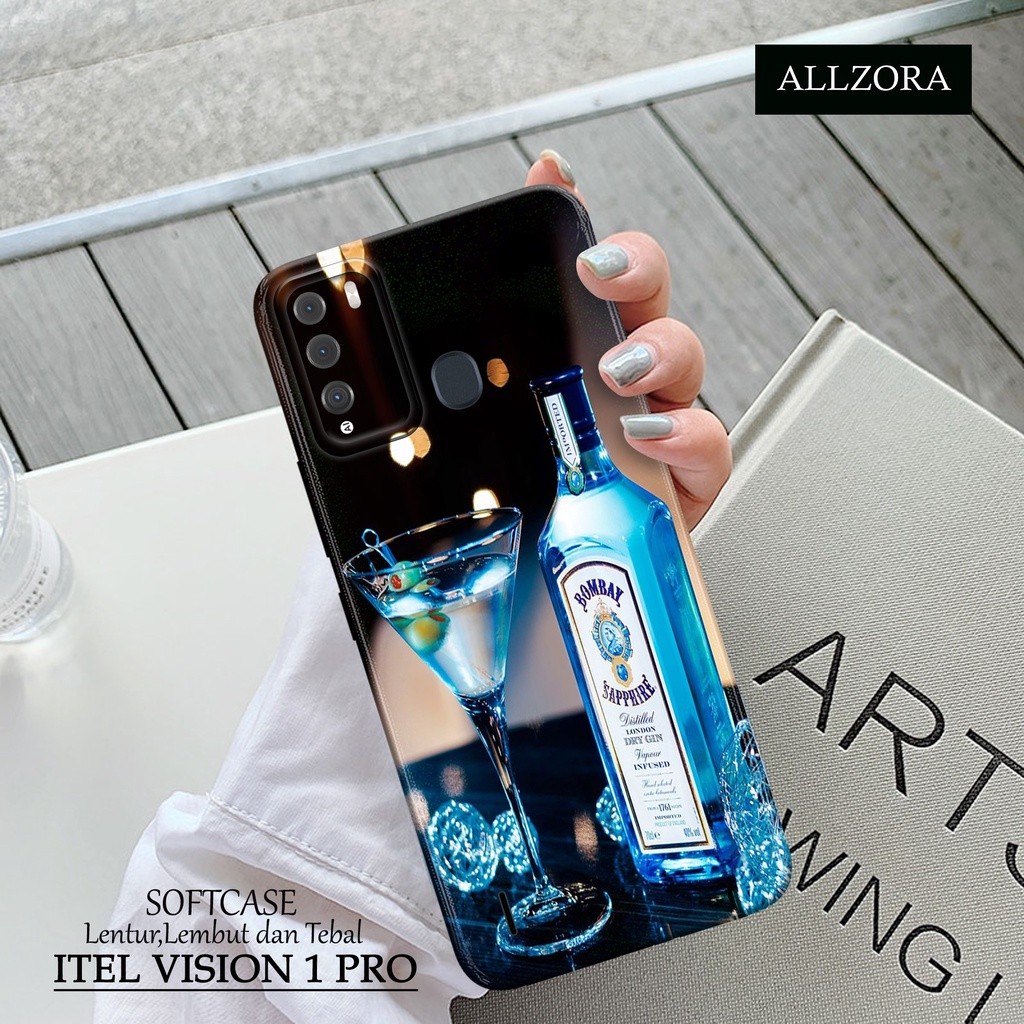 ALLZORA - เคส Itel Vision 1 Pro ล่าสุด - เคสแฟชั่นแบรนด์ - Pro Camera Softcase - เคสโทรศัพท์ Itel Vi