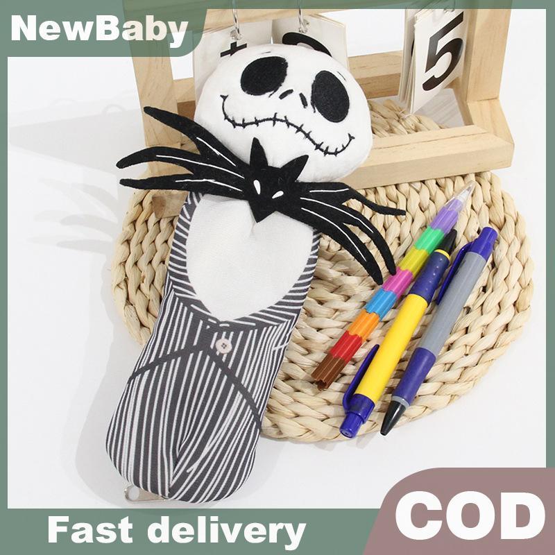 NEWBABY 1 ชิ้นเด็กฮาโลวีนของเล่นการ์ตูน Nightmare ก่อนคริสต์มาสแจ็ค Skellington ของเล่นเด็กตุ๊กตาปากกากระเป๋าของขวัญวันเกิด TH