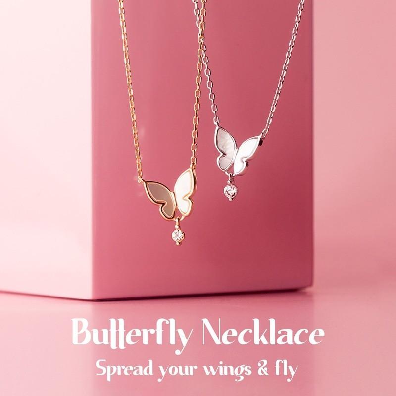 Butterfly Necklace สร้อยคอเงินแท้ S925 [MERCELO]