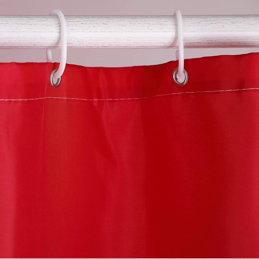 Twofishes Water Repellent Fabric Red Shower Curtain, 72" x 72" Red Shower Curtain Liner, Polyester S
