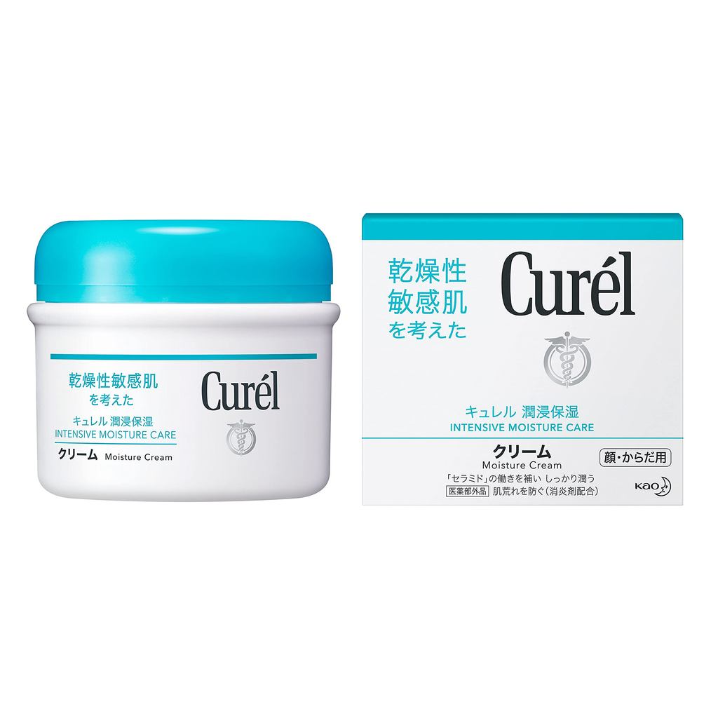 Curel Moisturizing Cream Jar (Can be used for babies) Single 90 grams (x 1)