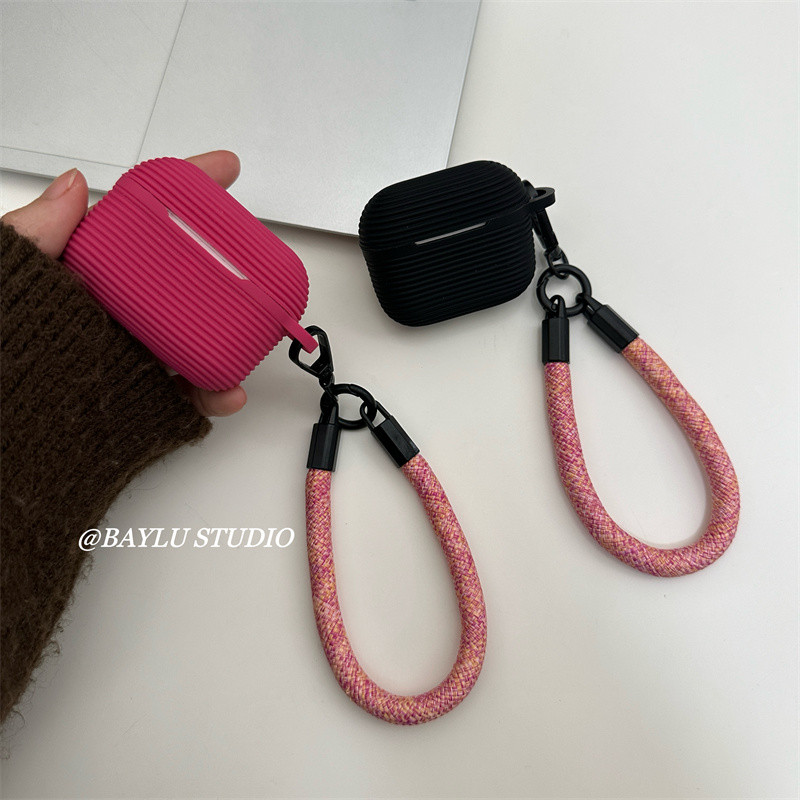 airpod pro 3 case เคส airpods pro 3 BAYLU STUDIO สไตล์เกาหลี ins อารมณ์สีดำ airpods4รุ่น pro2รุ่น3รุ