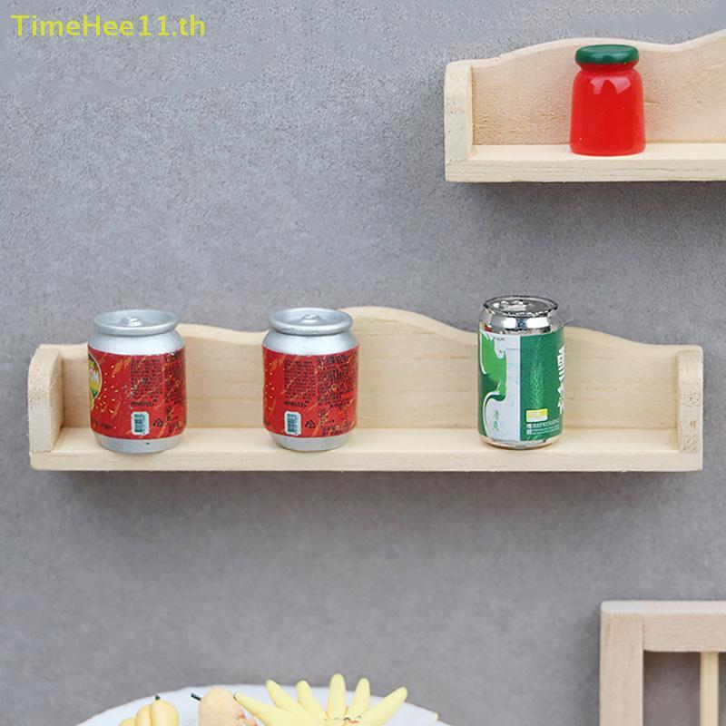 TimeHee 1:12 Dollhouse Miniature Wall ชั้นวางของแขวนชั้นวางของเฟอร์นิเจอร์ตกแต่งบ้านของเล่นตุ๊กตาอุปกรณ์เสริม TH