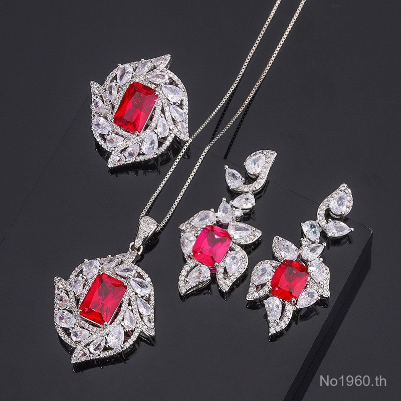 สร้อยคอนำเข้ายุโรปสไตล์หรูหราย้อนยุคพร้อมต่างหูหัวโหยว BFE2