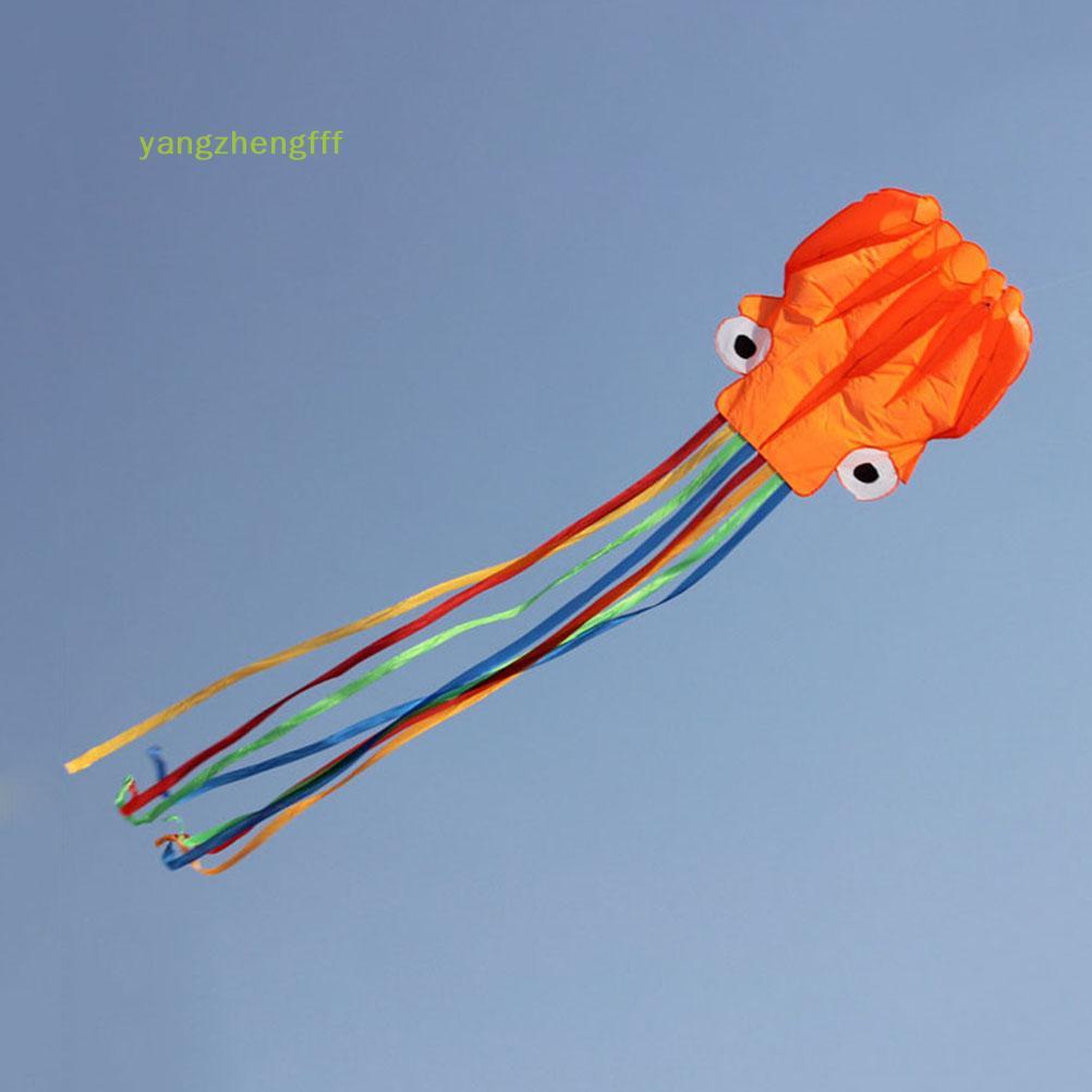 [yangzhengfff] 4M Single Line Stunt Red Octopus Power Sport Flying Kite ของเล่นกลางแจ้ง [ใหม่]