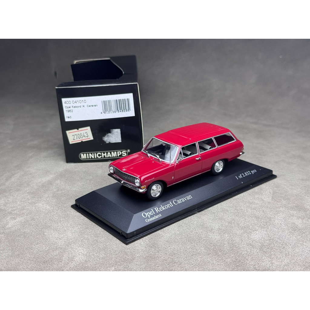 Mini Switch on Mini Cut 1/43 Opel Opel Rekord Caravan Red ยินดีต้อนรับสู่คําถามจากเวลา Opel Rekord C