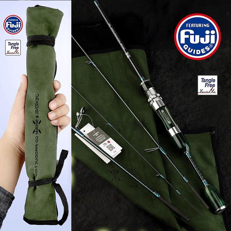 XUL FUJI Guide ท่อตกปลาสำหรับท่องเที่ยว คาร์บอนสูง ความยาว 1.42 ม./1.68 ม. Ultra Light Spinning