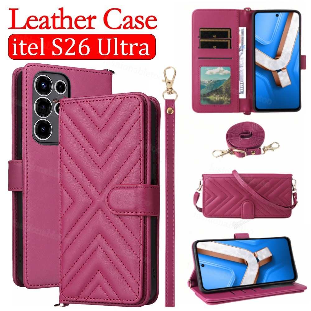 For itelS26Ultra Flip Leather Phone Case For itel S26 Ultra S26Ultra S26 SuperS26Ultra itelS26Ultra 