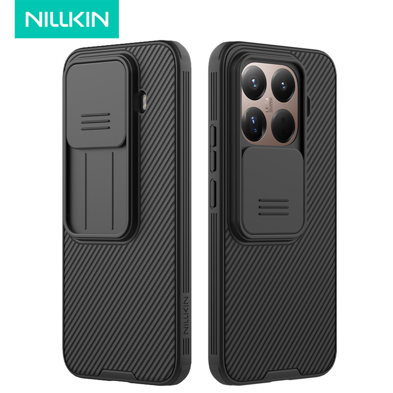 สําหรับ Xiaomi 15T, 15T Pro Case NILLKIN Anti-fingerpirnt ถุงลมนิรภัย TPU Hard PC เลนส์เลื่อนฝาครอบโ