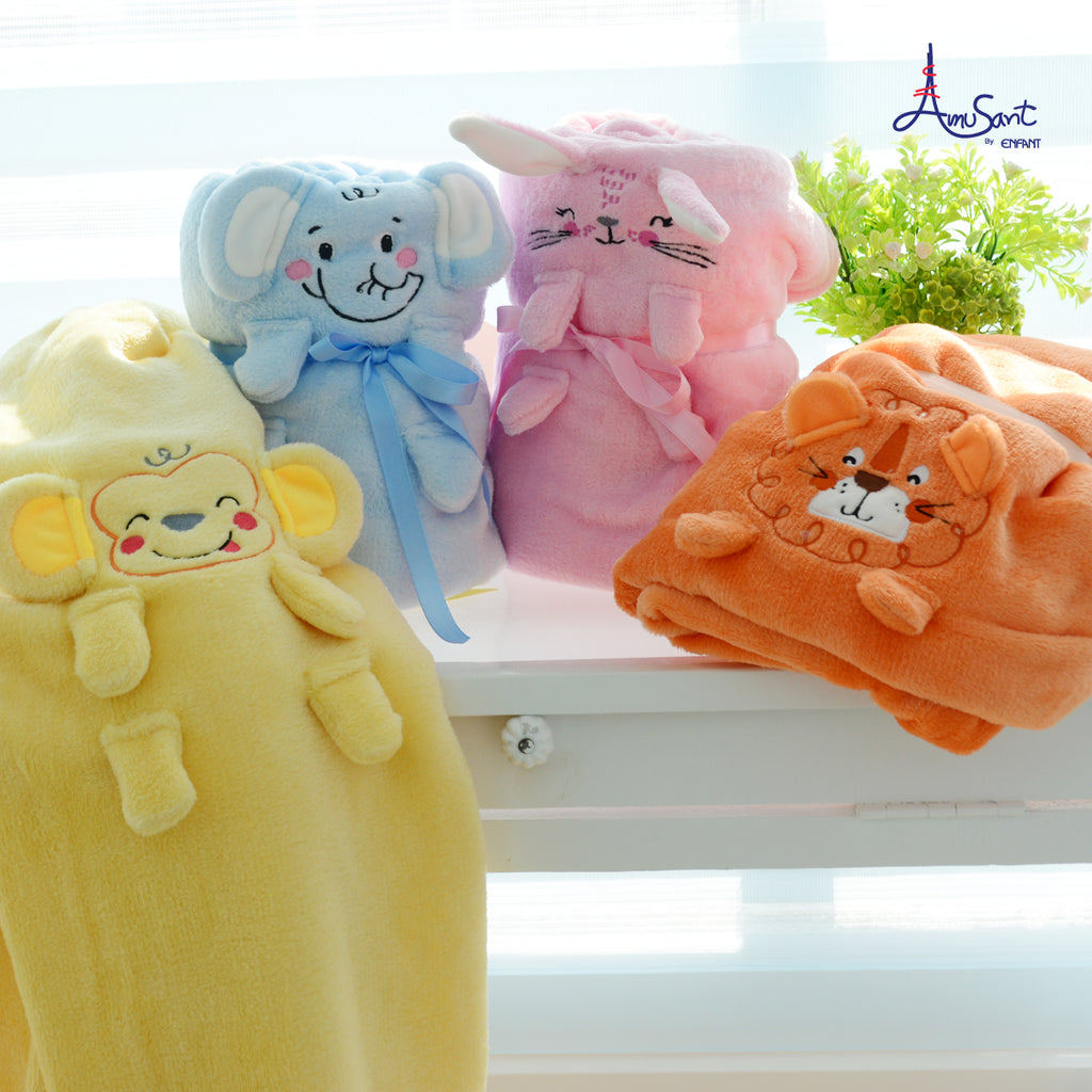 Amusant ผ้าห่มหน้าตุ๊กตา ขนาด 100*150 ซม. EH6J46,EH6J47,EH6J48