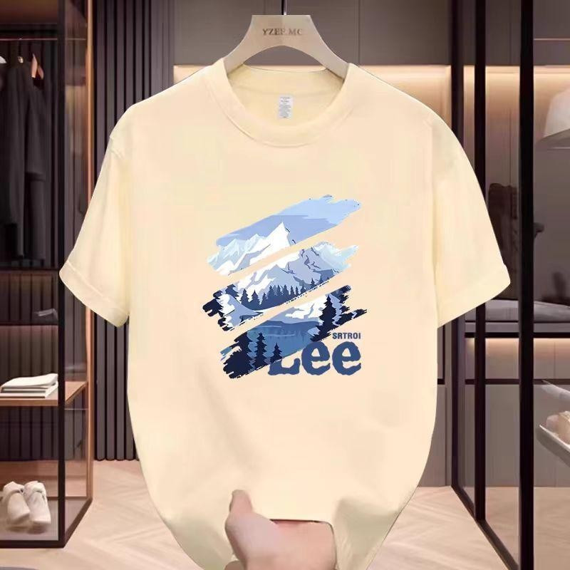 เสื้อยืดแขนสั้น คอกลวง เนื้อผ้าฝ้าย 100% ลายพิมพ์สไตล์เกาหลี ดีไซน์สวมใส่สบายเหมาะสำหรับไลฟ์สไตล์แฟชั่นชาย วางจำหน่ายฤดูร้อนปี 2025 มีสต็อกในประเทศ - รูปที่ 4