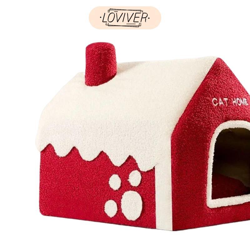 Snow House ที่นอนแมวสําหรับแมวในร่ม Funny Play & Sleep Puppy Kennel สัตว์เลี้ยงแบบพกพา Nest ตกแต่งงานรื่นเริงบ้านแมวที่สะดวกสบาย ราคา ถูกที่สุด ดีลบีเคเค แกลเลอรีภาพที่ 4