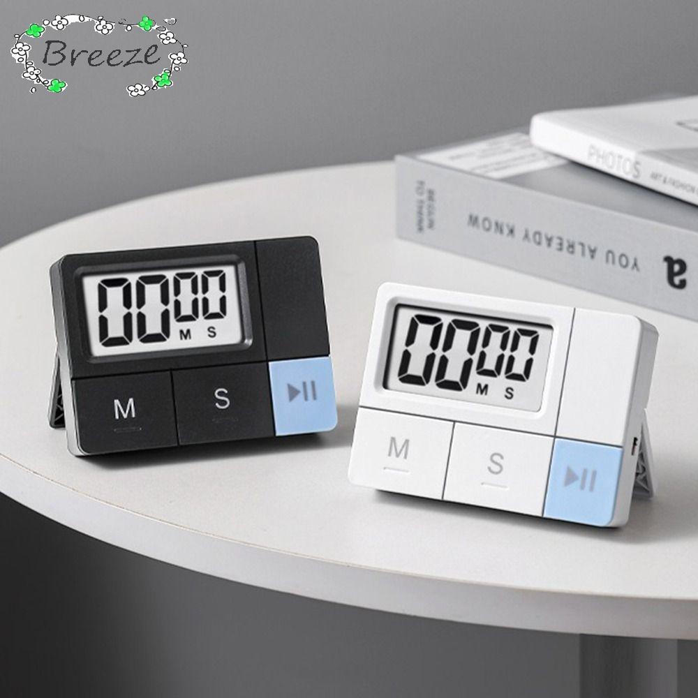BREEZE เครื่องมือจับเวลาทําอาหาร, มัลติฟังก์ชั่นครัวพลาสติกจับเวลาอิเล็กทรอนิกส์, จอแสดงผล LCD ที่มีประโยชน์ Mini Sleep นาฬิกาจับเวลาการตั้งค่าปลุก
