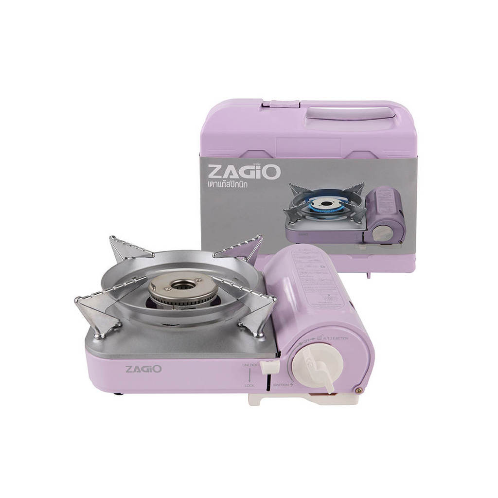 ZAGIO - เตาแก๊สปิกนิก รุ่น ZG-1558 สีม่วง