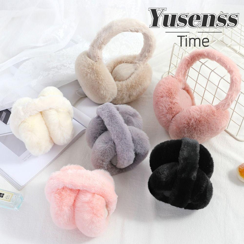 YUSEN ที่ปิดหูกันหนาวสำหรับฤดูหนาว, ตุ๊กตาEarflapหนาและน่ารัก, พับได้สำหรับผู้ชาย