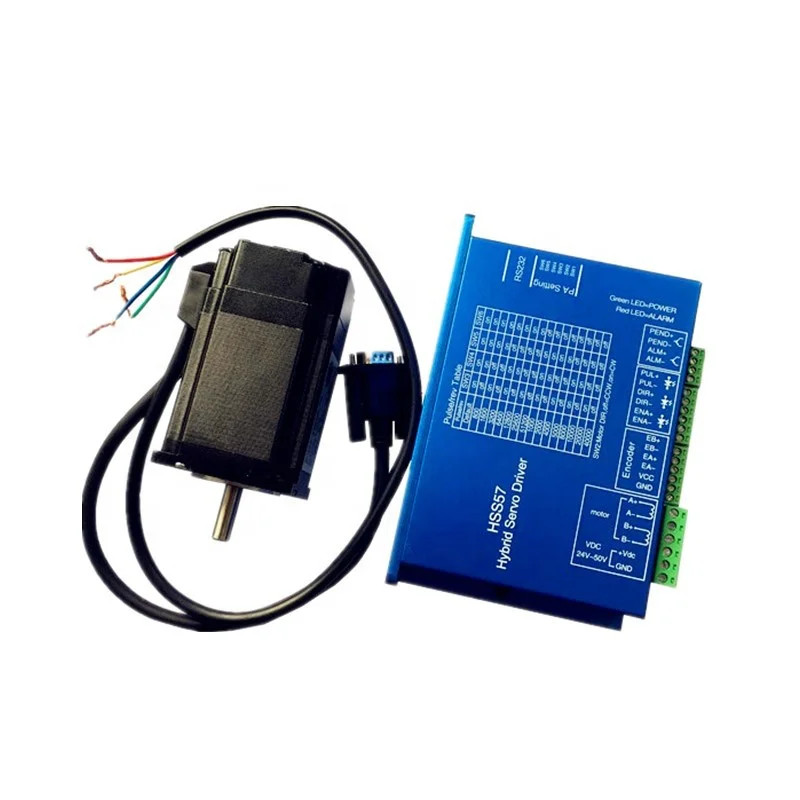คุณภาพสูง Nema23 2Nm Hybrid ปิด Loop Stepper Servo มอเตอร์ HSS57 1000PPR Driver