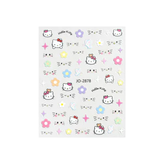 สติ๊กเกอร์ติดเล็บ ตกแต่งเล็บ Hello Kitty สีสันสดใส Emoji Bow การ์ตูนน่ารักหวาน KOUDAN