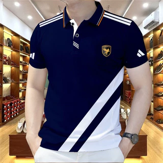 เสื้อโปโลผู้ชาย สไตล์เกาหลี ระบายอากาศดี แห้งเร็ว เหมาะสำหรับการทำงานและใส่ลำลอง