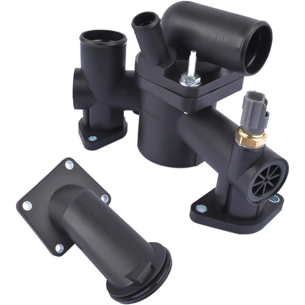 AJ89485 Thermostat Housing Assembly สําหรับ 2003 2004 2005 Jaguar S-Type XJ8 XJR 3.5L 4.2L 4.2T AJ-V