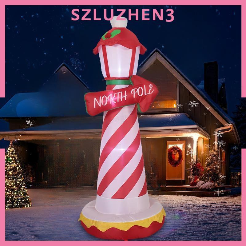 [Szluzhen3] คริสต์มาส Inflatable North Pole Lighthouse 70.87 นิ้วสูง Props เค้าโครงฉากเครื่องประดับว