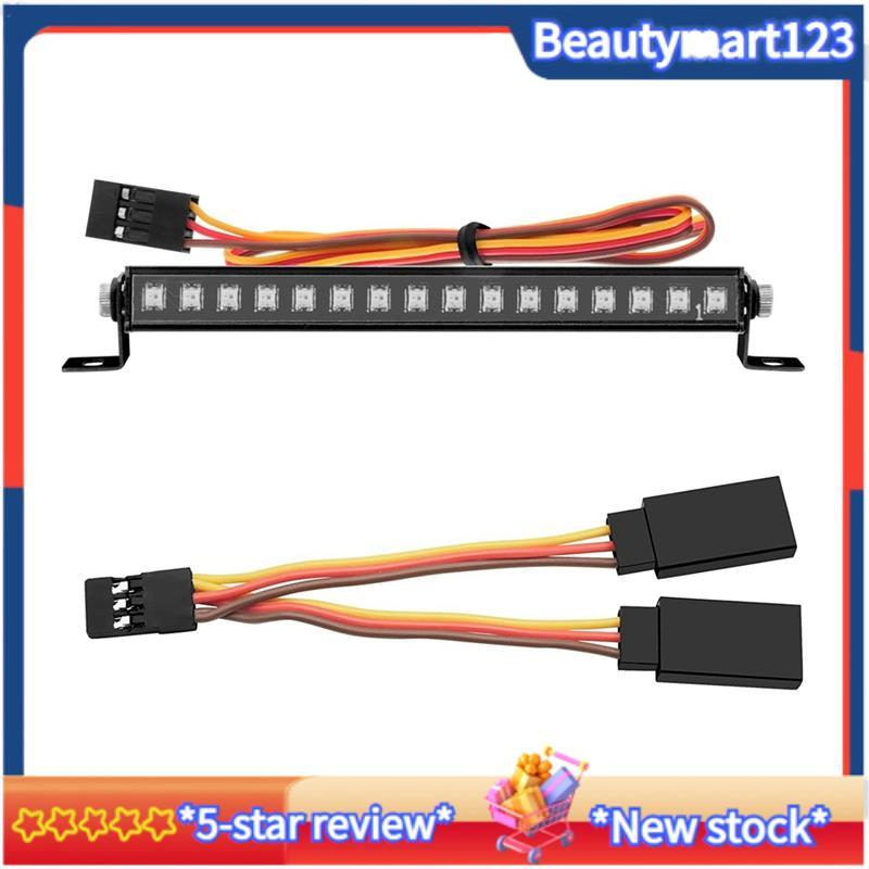 BMMetal 16 LED 8 โหมดไฟหลังคาบาร์โคมไฟหลังคาอะไหล่ทดแทนสําหรับ TRX4M TRX4-M 1/18 RC Crawler รถอัพเกร