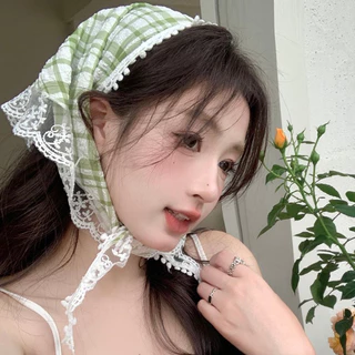 ผ้าพันคอ hairband ขนาดใหญ่🎄 สไตล์เกาหลี สีสันสดใส หวาน โดปามีน cherry Floral หลากหลาย🎁 Christmas พร้อมส่ง