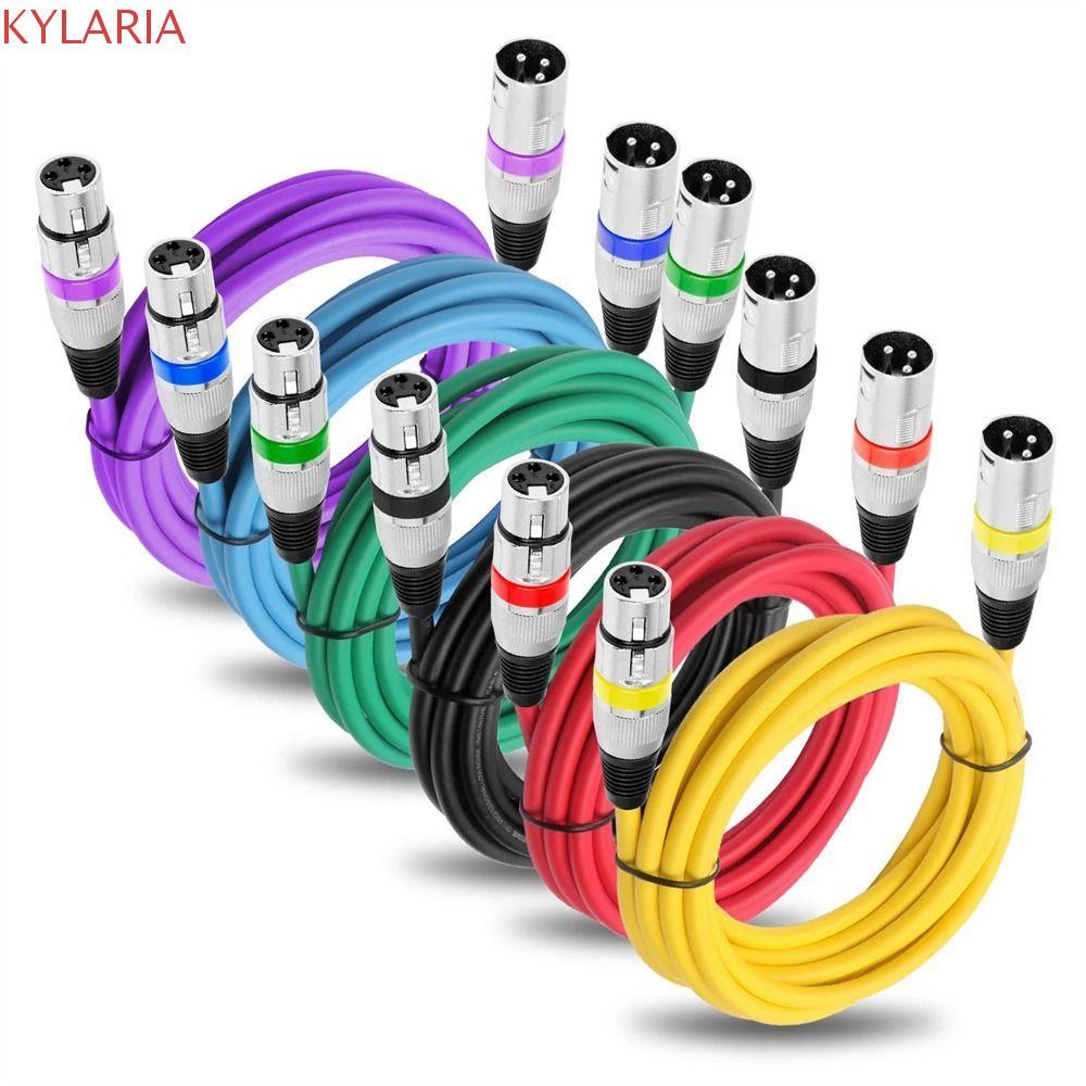ไคลาเรีย‌ 3เข็มหมุด XLR สายเคเบิลโล่ไมโครโฟนเครื่องขยายเสียงไมโครโฟนอุปกรณ์สัญญาณเสียงสายชายกับหญิงทนทานสมดุลสาย