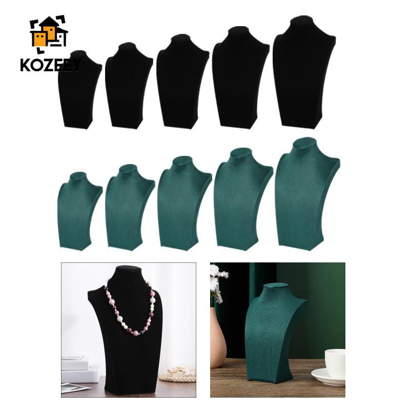 KOZEEY สร้อยคอหน้าอกเครื่องประดับหน้าอกขาตั้งสร้อยคอ Mannequin สําหรับตู้โชว์ Photograph Prop