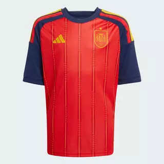 adidas ฟุตบอล เสื้อฟุตบอลชุดเหย้าทีมชาติสเปน 26 สำหรับเด็กโต เด็ก สีแดง JZ5757