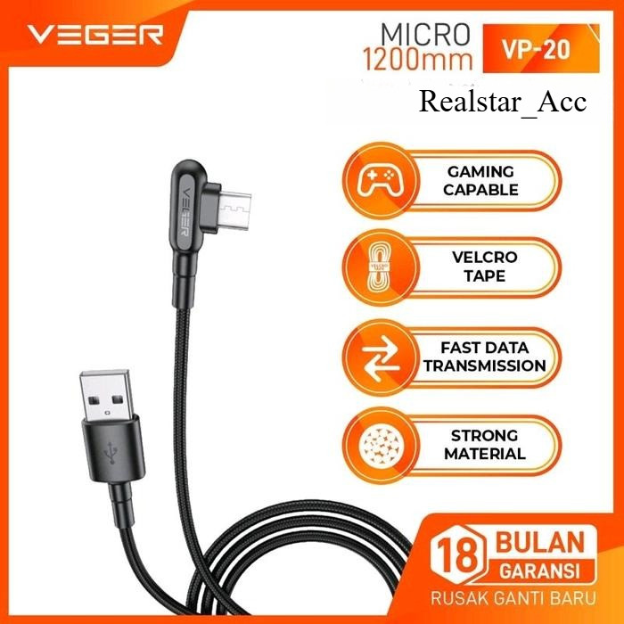 VEGER VP-20 MICRO / VEGER VP-20 สายเคเบิลข้อมูลสําหรับเล่นเกมสําหรับ micro ORIGINAL PRODUCT
