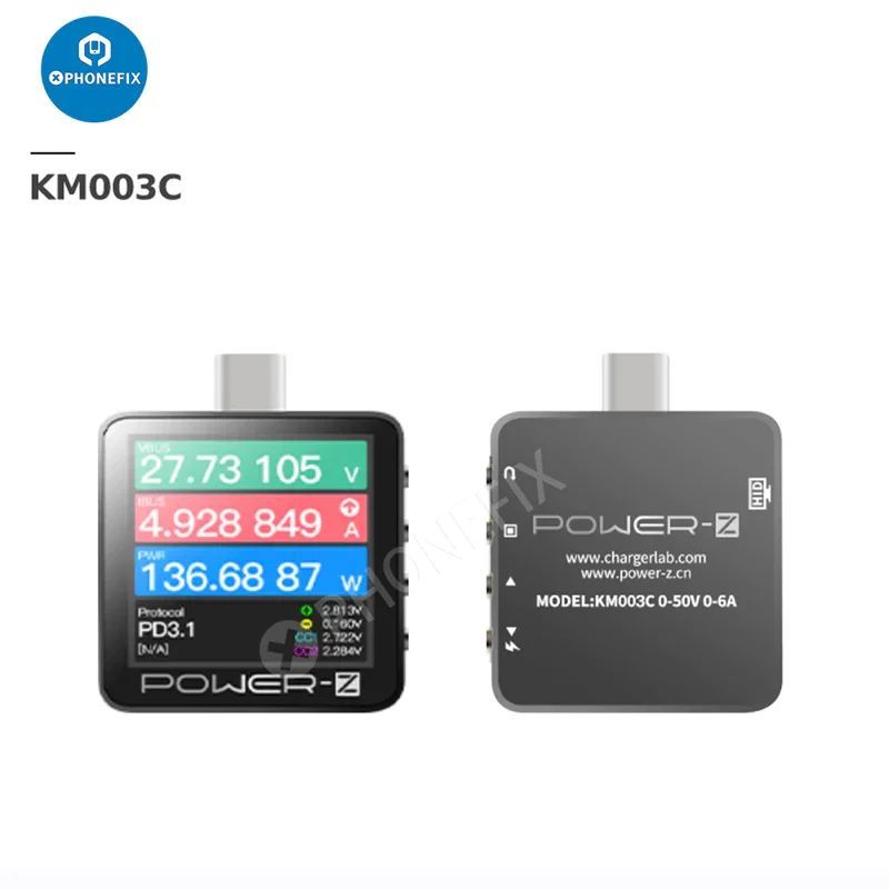 ChargeLAB POWER-Z KM003C C240 Type-C Fast CHARGING USB Tester สําหรับโทรศัพท์มือถือชาร์จการตรวจสอบพล