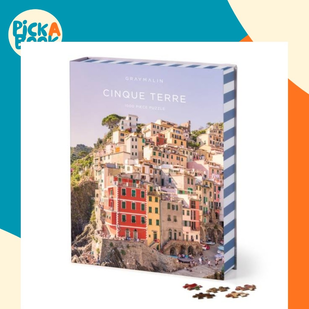 - Grey Malin Cinque Terre 1000 Piece Book Puzzle โดย Galison (ฉบับสหราชอาณาจักรปกอ่อน)
