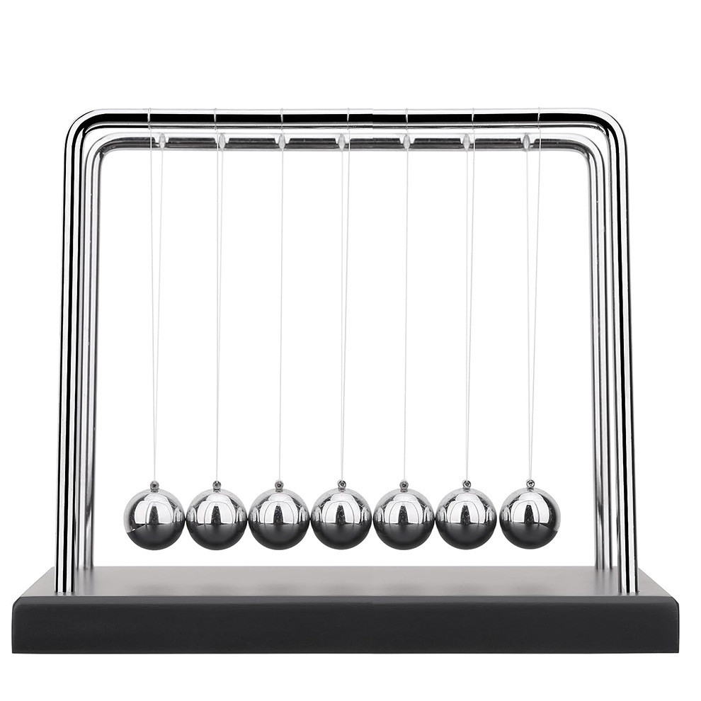 5 ลูก 7 ลูกนิวตันลูกตุ้มลูกสแตนเลส Chaos Pendulum Balance Ball เครื่องประดับสร้างสรรค์ Decompression