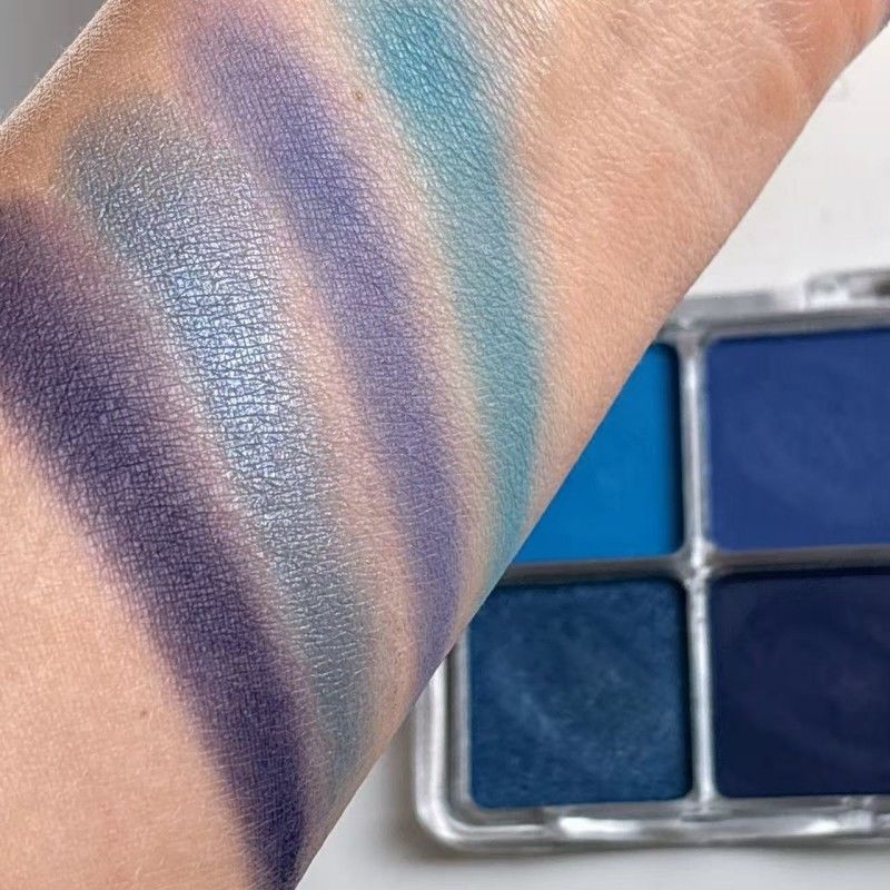 พาเลทอายแชโดว์4สีไคลน์สีฟ้าอายแชโดว์จานสีผ้ายีนส์เคลือบด้านโทนสีฟ้าสีน้ําเงินเข้มยุโรปและอเมริกาเวทีแต่งหน้ากันน้ําติดทนนาน ราคา ถูกที่สุด ดีลบีเคเค แกลเลอรีภาพที่ 7