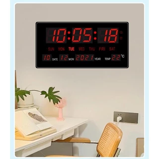 นาฬิกาดิจิตอล LED รุ่น แขวนติดผนัง Number ClockLED ขนาด 36x15x3CM พร้อมส่งฟรีหัวชาทและอะแดปเตอร์