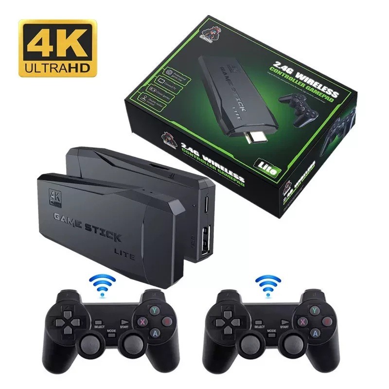 Dual Wireless 2.4G เกมคอนโซล Home TV HDMI HD Retro Mini U Treasure เกมคอนโซล 4K อาเขต