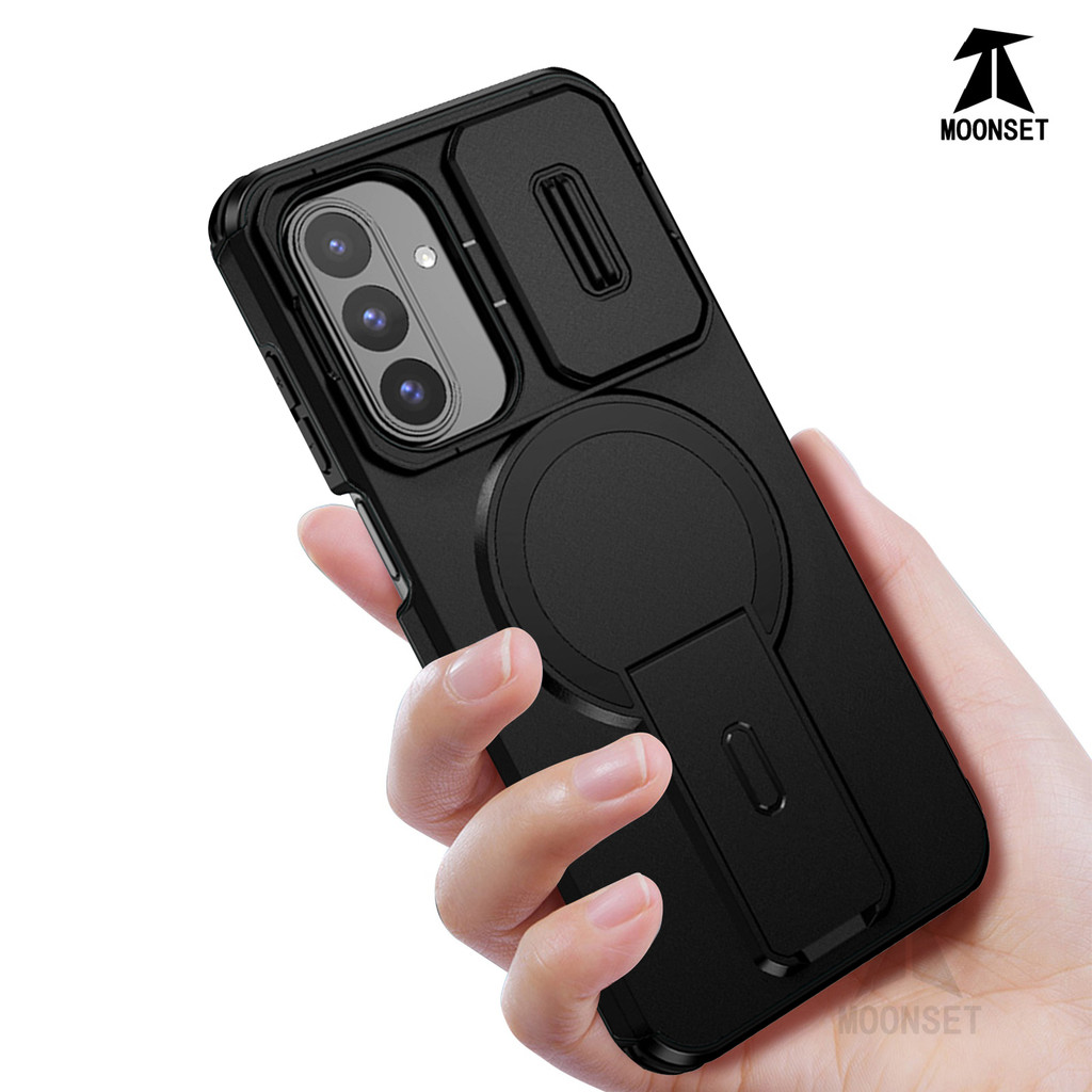 สําหรับ Samsung Galaxy A17 / A26 กรณีสไลด์ฝาครอบกล้องแม่เหล็กกลับ Kickstand กันกระแทก Slim ฝาครอบบาง