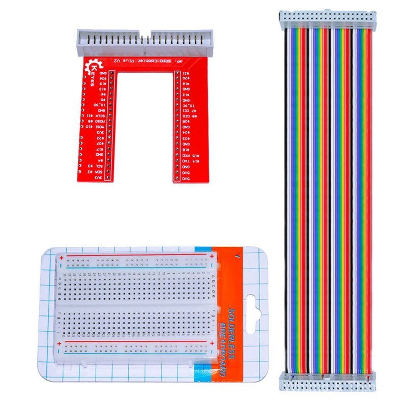Raspberry Pi Raspberry Pi 4B 3B B + GPIO ชุดขยาย GPIO บอร์ดขยาย 40P สายแบนสีสันสดใส