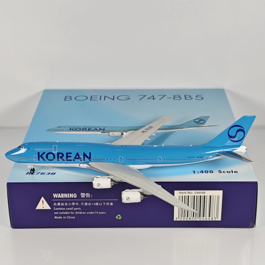 Phoenix 04648 1: 400 สายการบินเกาหลี B747-8i HL7638 โลหะผสมทาสีใหม่