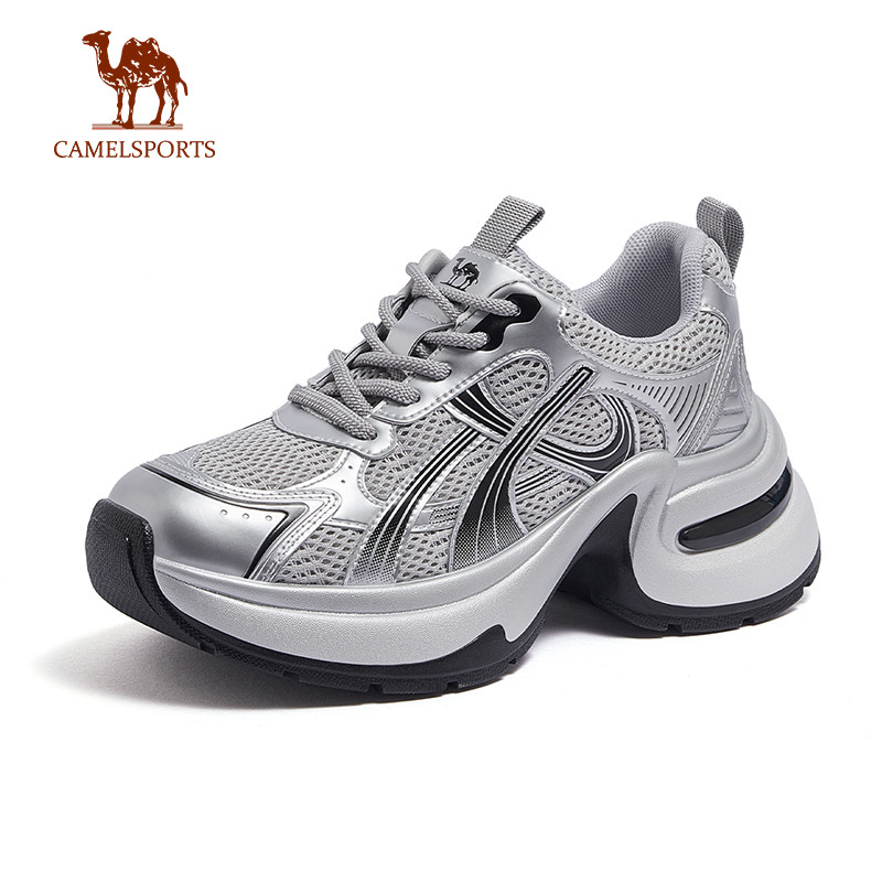 CAMEL SPORTS Chunky-Soled Silver Retro Dad รองเท้าผ้าใบ