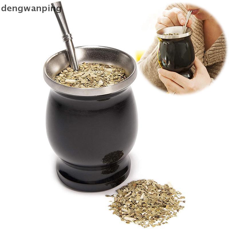 [Dew] Yerba Mate Gourd Set Double-Wall Stainless Steel Mate Tea Cup and illa Set [TH]