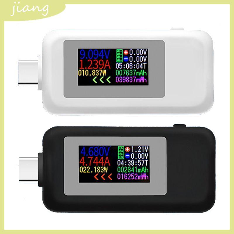 JN Current Voltage Monitor Power Meter KWS-1902C Type-C USB Tester 0-5A 4-30V สีสําหรับโทรศัพท์มือถื