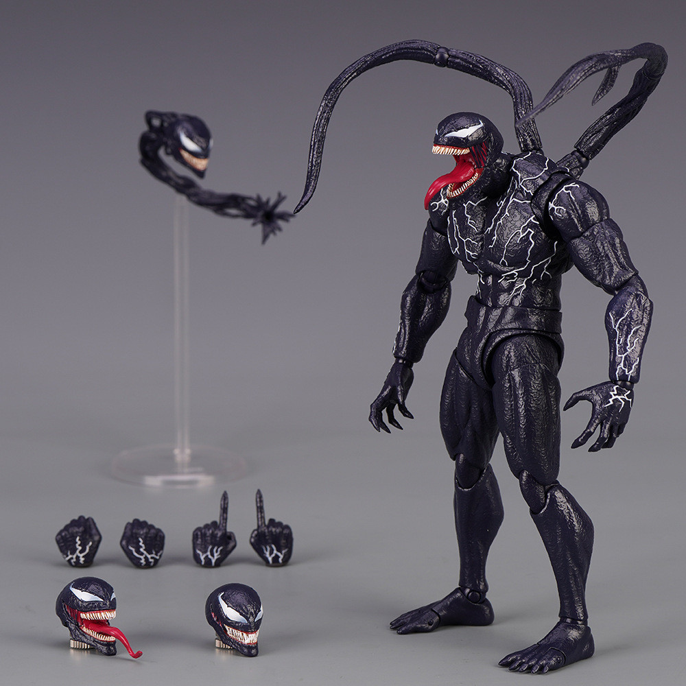 SHF Venom 2 Movable ภาพยนตร์รูปของเล่น Symbiosis Marvel Venom Venom รูปของเล่น SHF Venom 2 Symbiosis