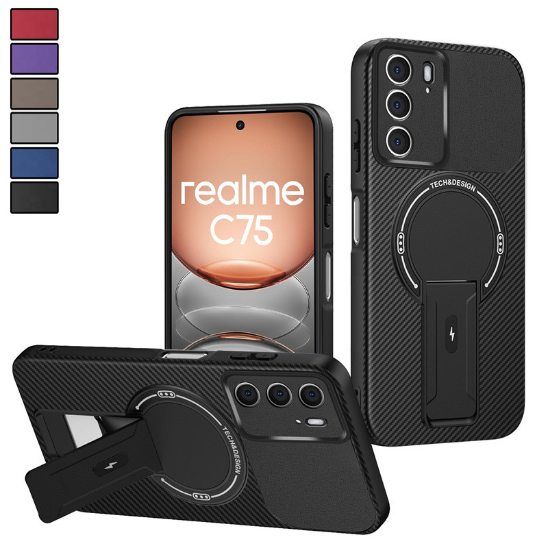 สําหรับOppo Reno 14 Pro Kickstand Case,ไร้สายชาร์จคาร์บอนไฟเบอร์เกรดทหารกันกระแทกสําหรับOppo Reno 14