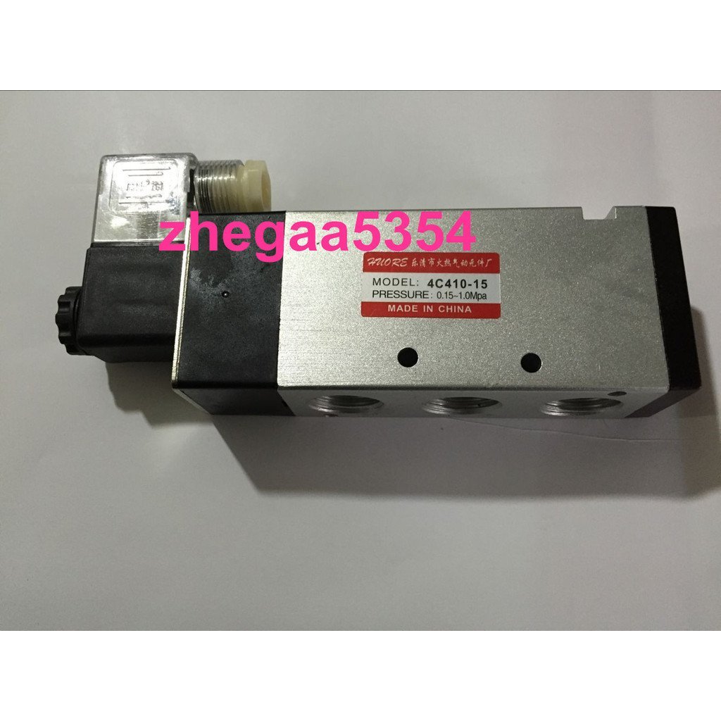 DC24V นิวเมติก 4C410-15 Two-Bit AC Hot Solenoid วาล์ว Five-Way ตรวจสอบวาล์ว 220V Q4VJ