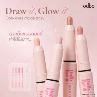 ODBO Dolly Eye Maker โอดีบีโอ ดอลลี่ อายเมคเกอร์ ปากกาวาดดอลลี่อาย ชิมเมอร์ ตากลมโต เขียนง่าย สีสวย ละมุน OD2036