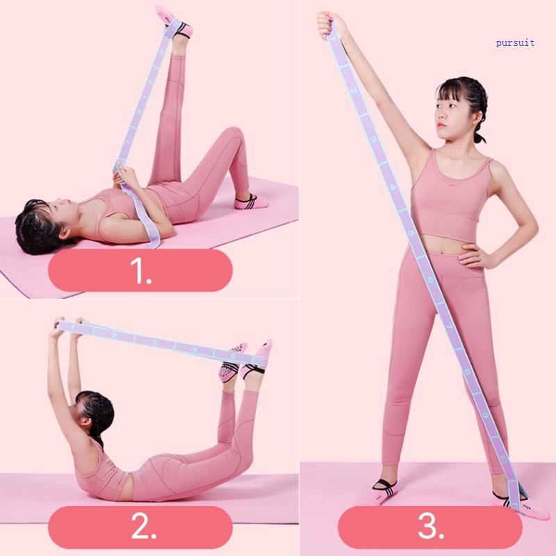 SUIT* Elastic Yoga Stretch Strap for Pilates Dance Stretching Physical-Therapy Fitness
