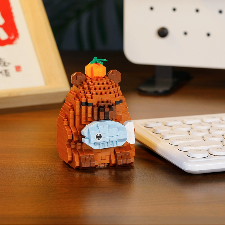 บล็อกตัวต่อ คาปิบาร่า เลโก้ Capybara ตัวต่อ บล็อกตัวต่อเลโก้ บล็อกอาคาร 3D ของเล่นเด็ก บล็อกตัวต่อจิ๋ว - รูปที่ 5